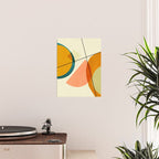 mid century geometric shapes painted abstract III Poster Gallery Image 2