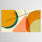 mid century geometric shapes painted abstract III Tablecloth Gallery Image 2