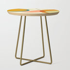 mid century geometric shapes painted abstract III Side Table Gallery Image 1