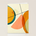 mid century geometric shapes painted abstract III Stationery Card Gallery Image 2