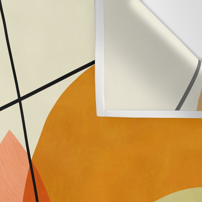 mid century geometric shapes painted abstract III Wall Tapestry Gallery Image 3