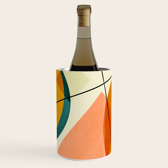 mid century geometric shapes painted abstract III Wine Chiller Gallery Image 1