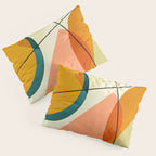 mid century geometric shapes painted abstract III Pillow Sham Gallery Image 3
