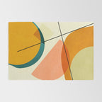 mid century geometric shapes painted abstract III Rug Gallery Image 2
