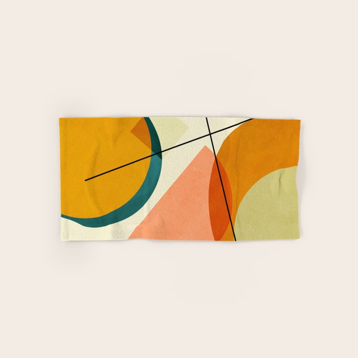 mid century geometric shapes painted abstract III Towels Gallery Image 1