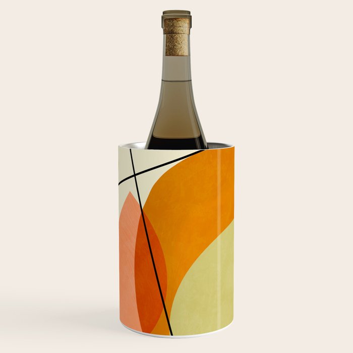 mid century geometric shapes painted abstract III Wine Chiller Gallery Image 3