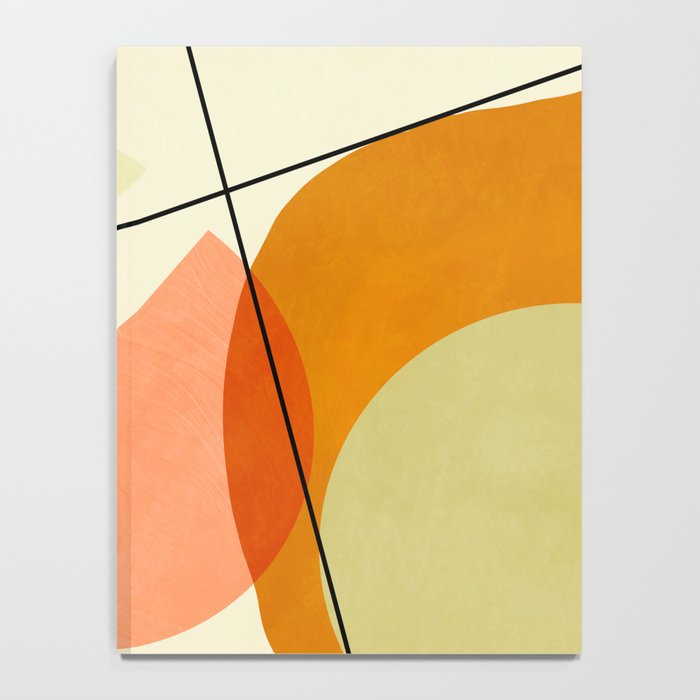 mid century geometric shapes painted abstract III Notebook Gallery Image 4