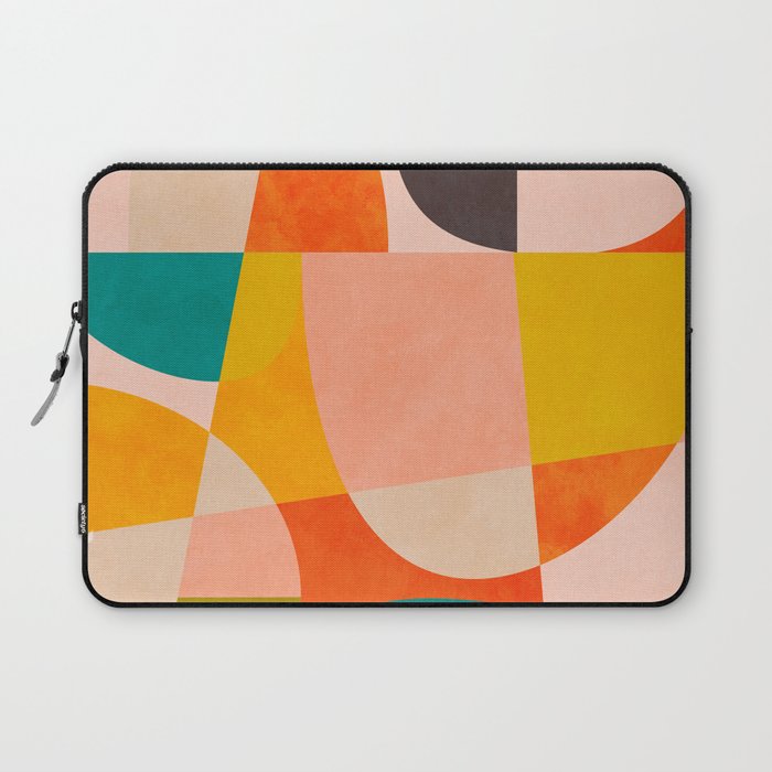 abstract painterly mid century shapes 4 Laptop Sleeve Gallery Image 1