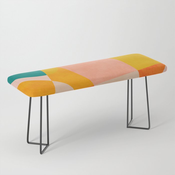 abstract painterly mid century shapes 4 Bench Gallery Image 1