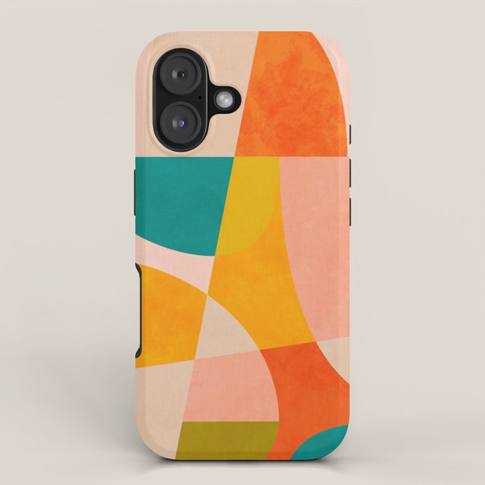 abstract painterly mid century shapes 4 iPhone Case Gallery Image 1