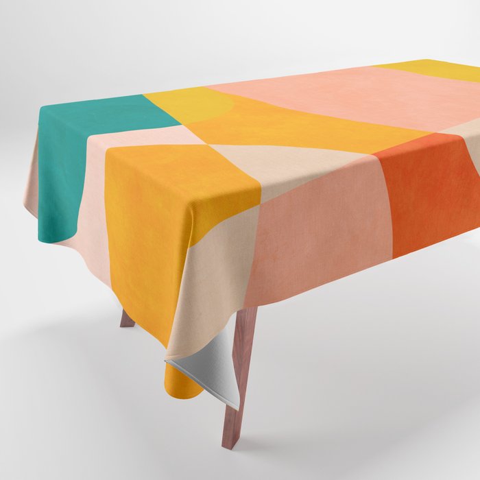 abstract painterly mid century shapes 4 Tablecloth Gallery Image 1
