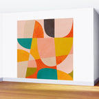 abstract painterly mid century shapes 4 Wall Mural Gallery Image 2