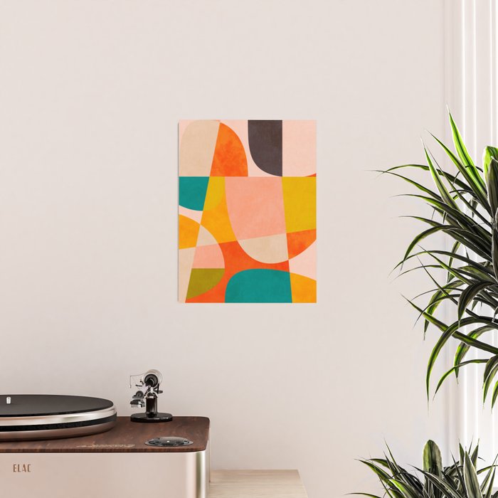 abstract painterly mid century shapes 4 Poster Gallery Image 2