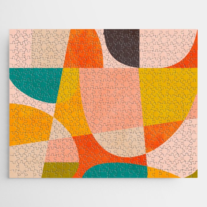 abstract painterly mid century shapes 4 Jigsaw Puzzle Gallery Image 1