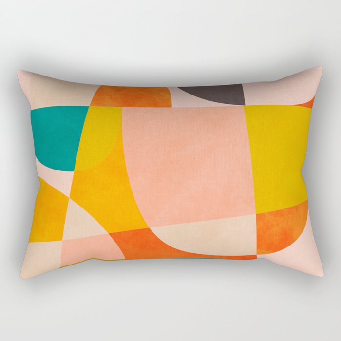 abstract painterly mid century shapes 4 Rectangular Pillow Gallery Image 2