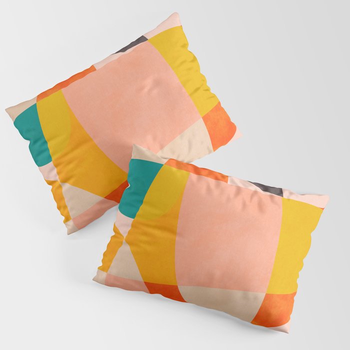 abstract painterly mid century shapes 4 Pillow Sham Gallery Image 1