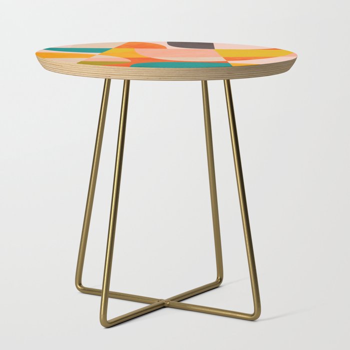 abstract painterly mid century shapes 4 Side Table Gallery Image 1
