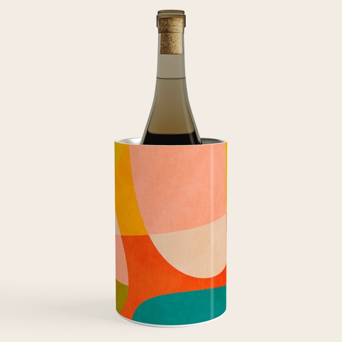 abstract painterly mid century shapes 4 Wine Chiller Gallery Image 1