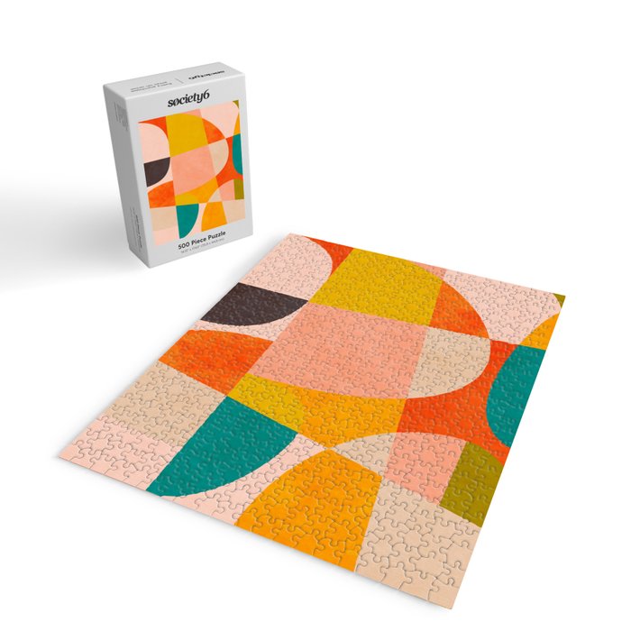 abstract painterly mid century shapes 4 Jigsaw Puzzle Gallery Image 2