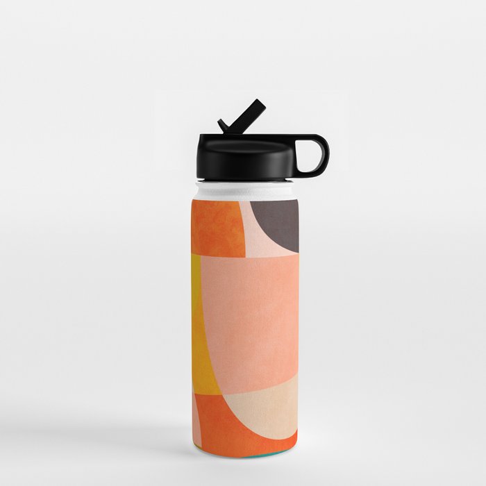 abstract painterly mid century shapes 4 Water Bottle Gallery Image 1