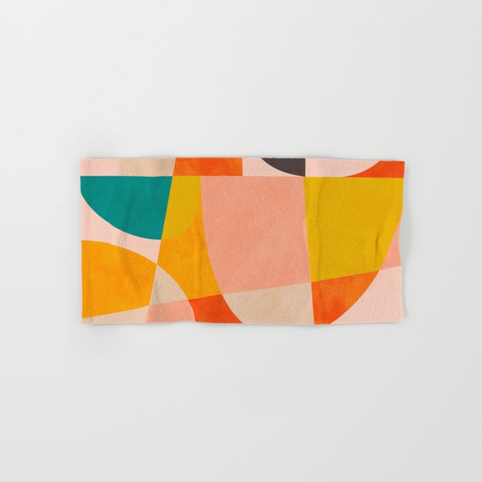 abstract painterly mid century shapes 4 Bath Towel Gallery Image 1