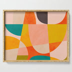 abstract painterly mid century shapes 4 Serving Tray Gallery Image 1