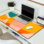 abstract painterly mid century shapes 4 Desk Mat Gallery Image 2