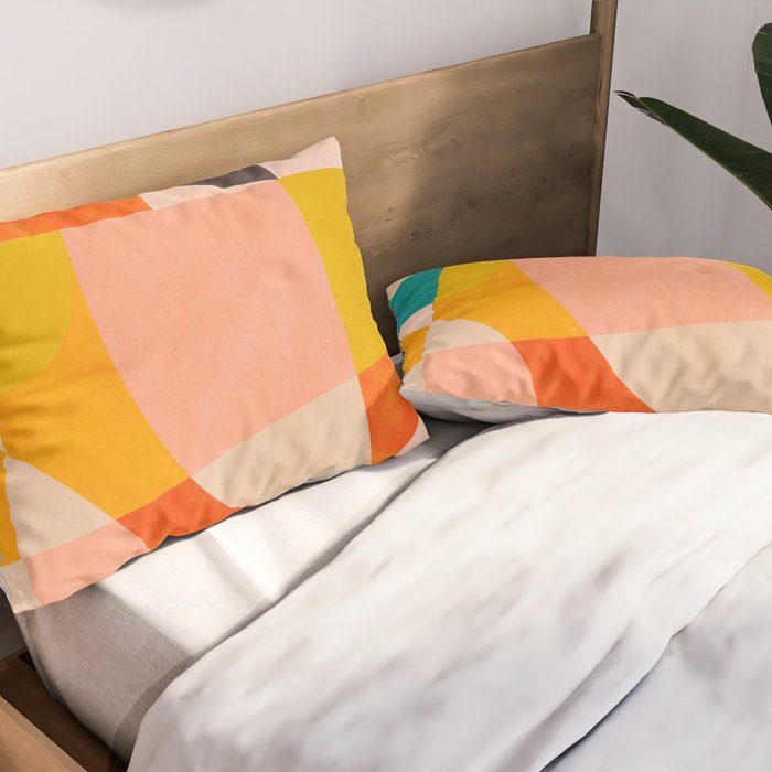 abstract painterly mid century shapes 4 Pillow Sham Gallery Image 2