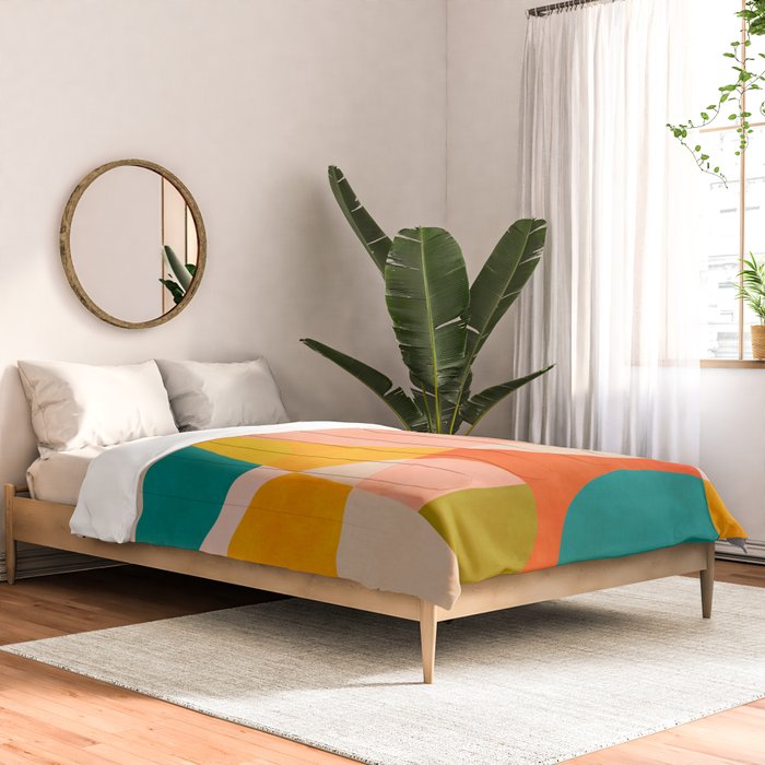 abstract painterly mid century shapes 4 Comforter Gallery Image 2