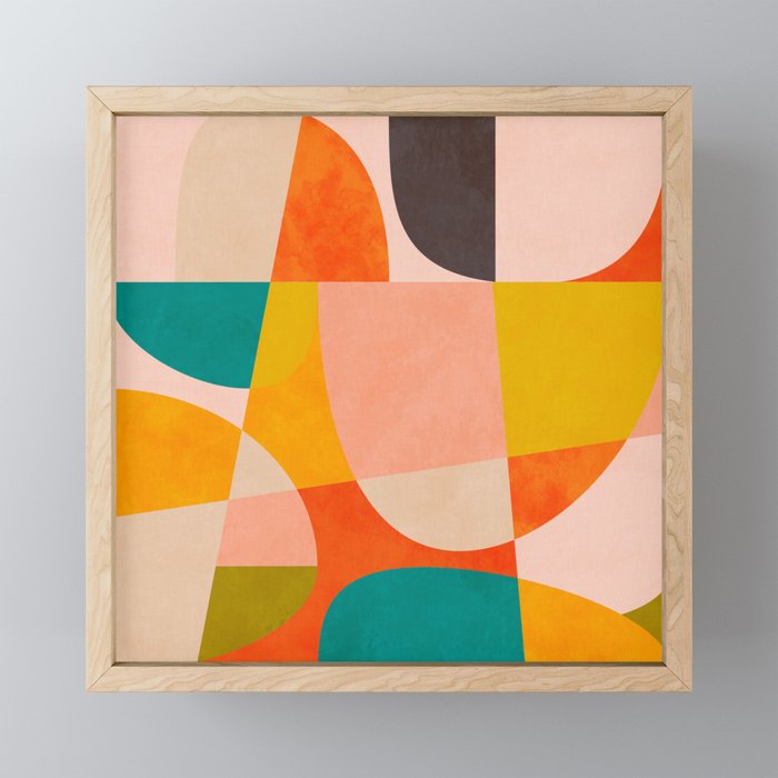 abstract painterly mid century shapes 4 Mini Art Print Gallery Image 1