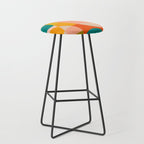 abstract painterly mid century shapes 4 Stool Gallery Image 1