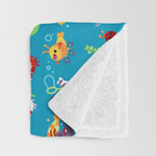 Shrimp march Throw Blanket Gallery Image 3