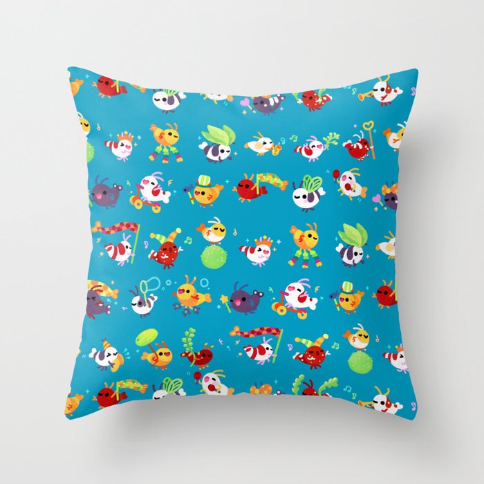 Shrimp march Throw Pillow Gallery Image 6