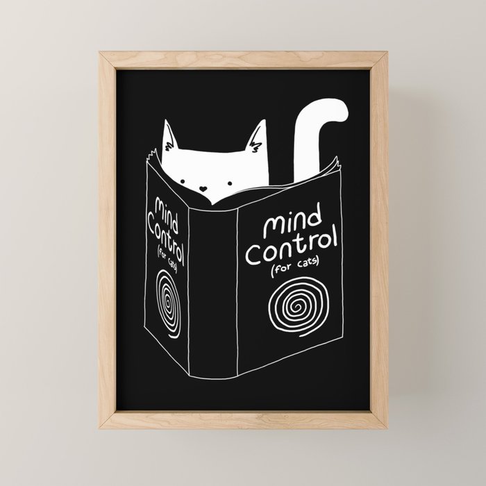 Mind Control 4 Cats Mini Art Print Gallery Image 1