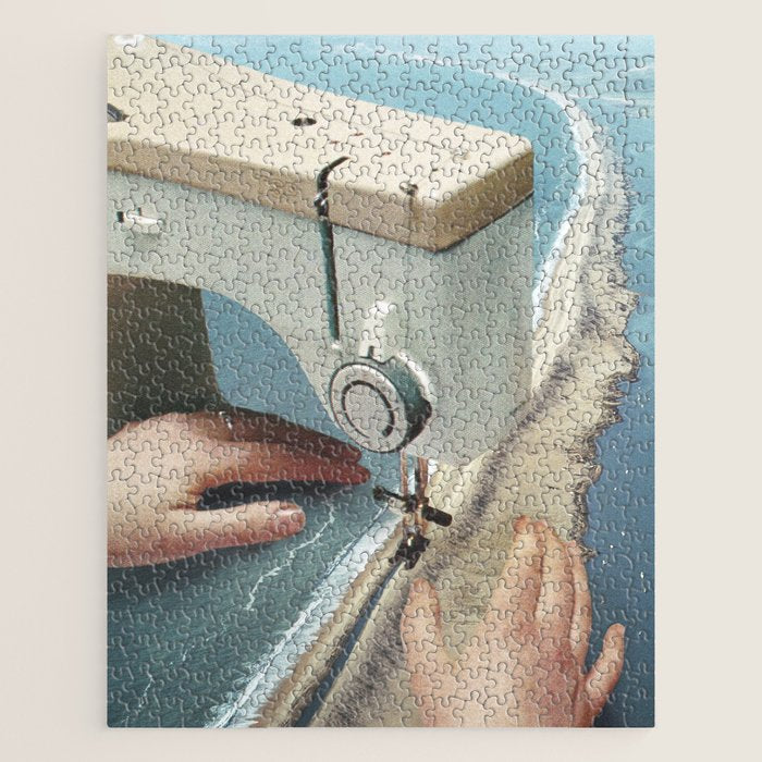 Seamstress Causeway II - Sewing Machine Jigsaw Puzzle Gallery Image 1