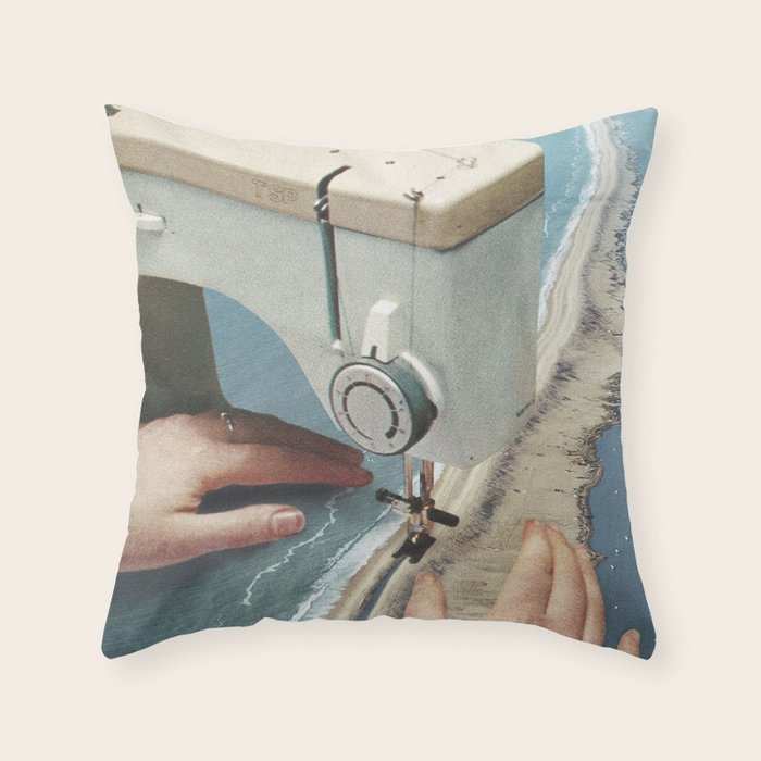 Seamstress Causeway II - Sewing Machine Throw Pillow Gallery Image 1