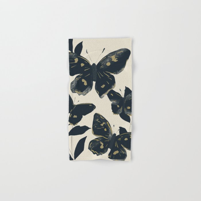 Black Butterflies Bath Towel Gallery Image 1