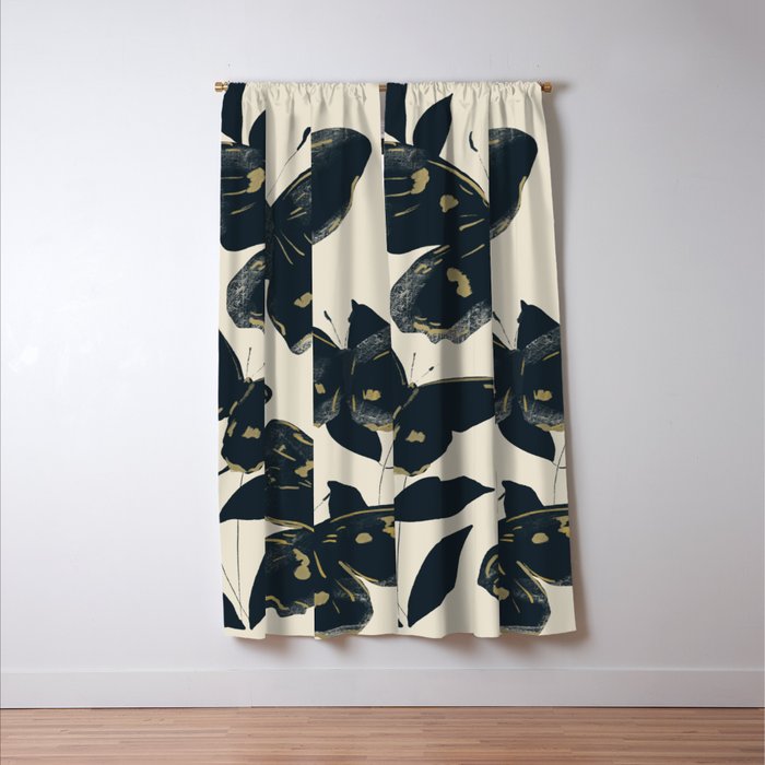 Black Butterflies Window Curtain Gallery Image 3