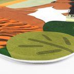 Just You & Me | Tiger Urban Jungle Friendship | Wild Cat Bohemian Black Woman with Pet  Bath Mat Gallery Image 3