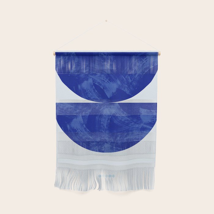 blue retro mid century Wall Hanging Gallery Image 1