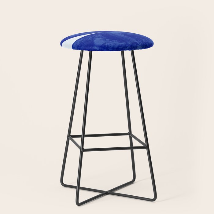 blue retro mid century Stool Gallery Image 1