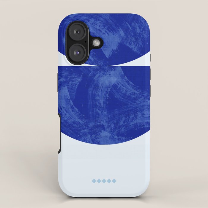 blue retro mid century iPhone Case Gallery Image 1