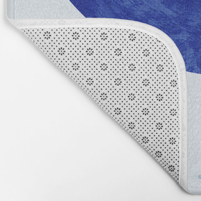 blue retro mid century Bath Mat Gallery Image 2