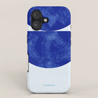 blue retro mid century iPhone Case Gallery Image 1