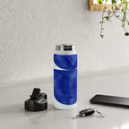 blue retro mid century Water Bottle Gallery Image 4