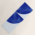 blue retro mid century Yoga Mat Gallery Image 1