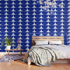 blue retro mid century Wallpaper Gallery Image 3