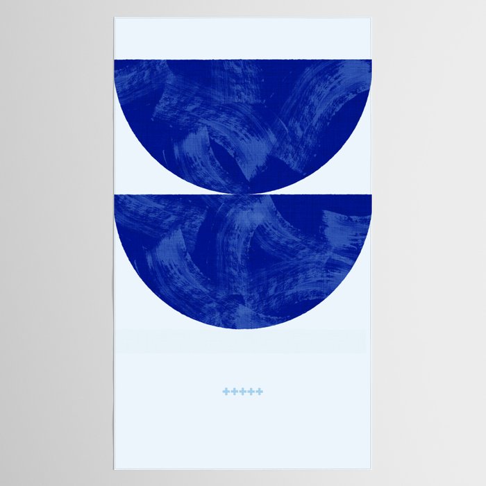 blue retro mid century Tablecloth Gallery Image 2