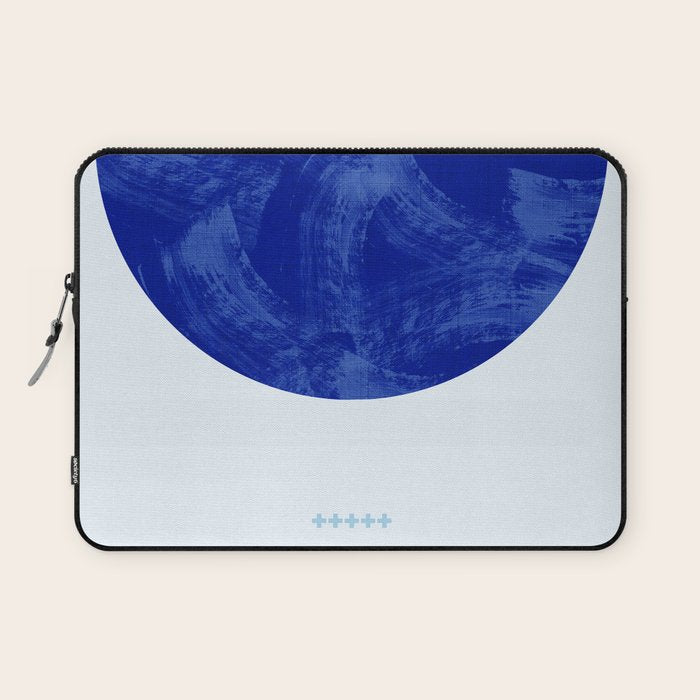 blue retro mid century Laptop Sleeve Gallery Image 1