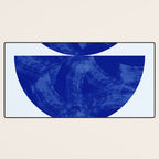 blue retro mid century Desk Mat Gallery Image 3